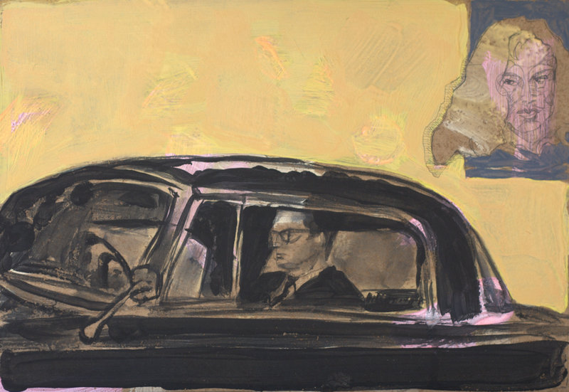 Driver V - tempera - 21x30